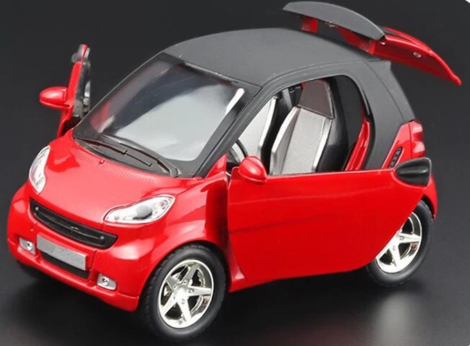 Red 1:32 Model Car Metal Diecast Toy Vehicle Kids Sound Light For Smart ForTwo F - image 4 of 4