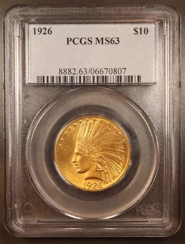 1926 $10 Indian Head Gold Eagle PCGS MS63 Choice Uncirculated Gem Rare Date!!