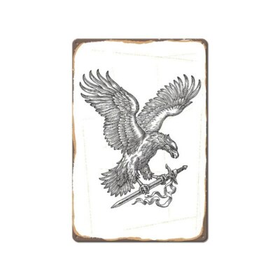 METALLSCHILD VÖGEL ADLER 30 X 20 CM