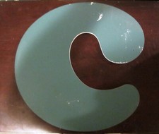 Large Plastic Letters Indoor / Outdoor 14" Paint able "C" 1/4" Thick