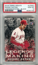 SHOHEI OHTANI 2018 Topps Update Legends Black 1/720 pac ks rookie PSA 10 NL MVP
