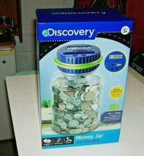 Discovery Kids Digital Coin Counting Bank Money Jar Blue, LCD Display