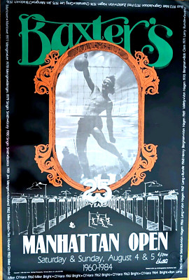 1984 25th anniversary Manhattan Open Volleyball tournament poster