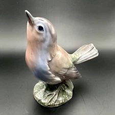Dahl Jensen Copenhagen Robin Bird On Branch Sculpture Porcelain Figure NR. 1280