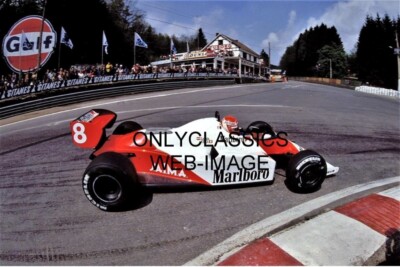 1984 NIKI LAUDA MCLAREN BELGIUM GRAND PRIX FORMULA ONE 8X12 PHOTO AUTO RACING F1