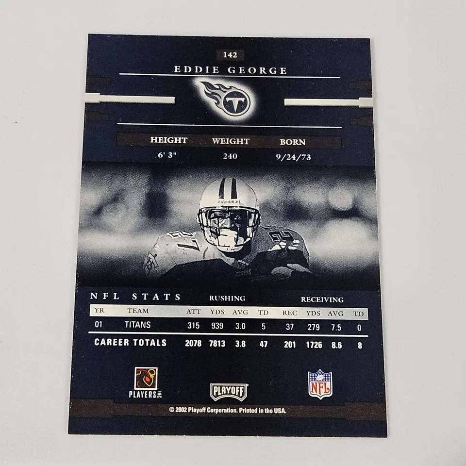 2002 Playoff Prestige EDDIE GEORGE #142 Football Card - Tennessee Titans - Image 2 of 2