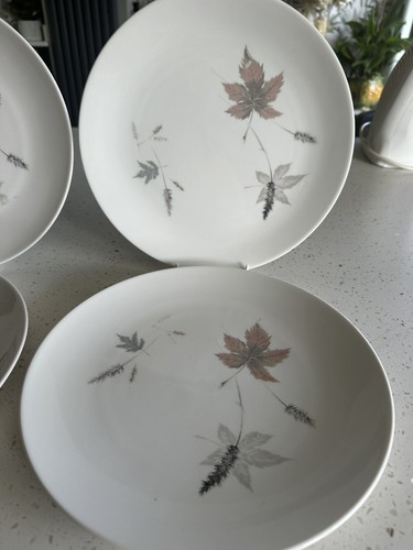 ROYAL DOULTON TUMBLING LEAVE 4 DINNER PLATE'S 26.5cm IN DIAMERTER. (B) - Picture 3 of 5