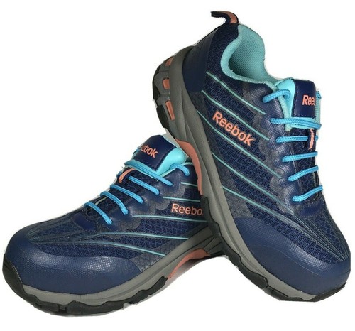 Steel Toe Shoes Blue Orange ASTM F2413 