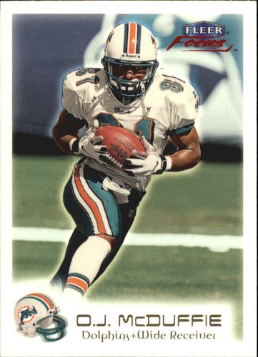O. J. McDuffie 1999 Fleer Miami Dolphins LP x1 - NFL Football Trading Card - Picture 1 of 1