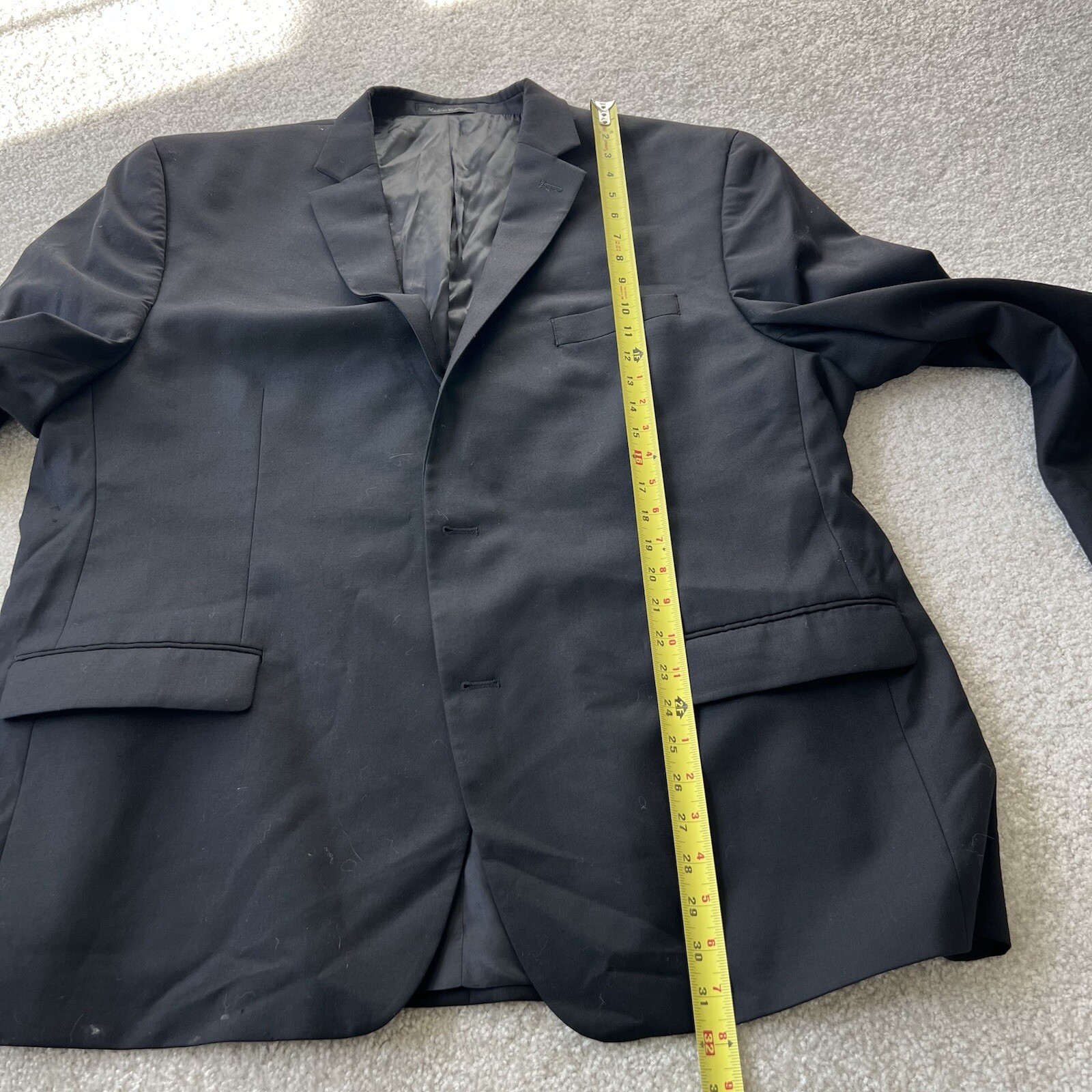 Michael Kors men’s solid black wool button front … - image 10