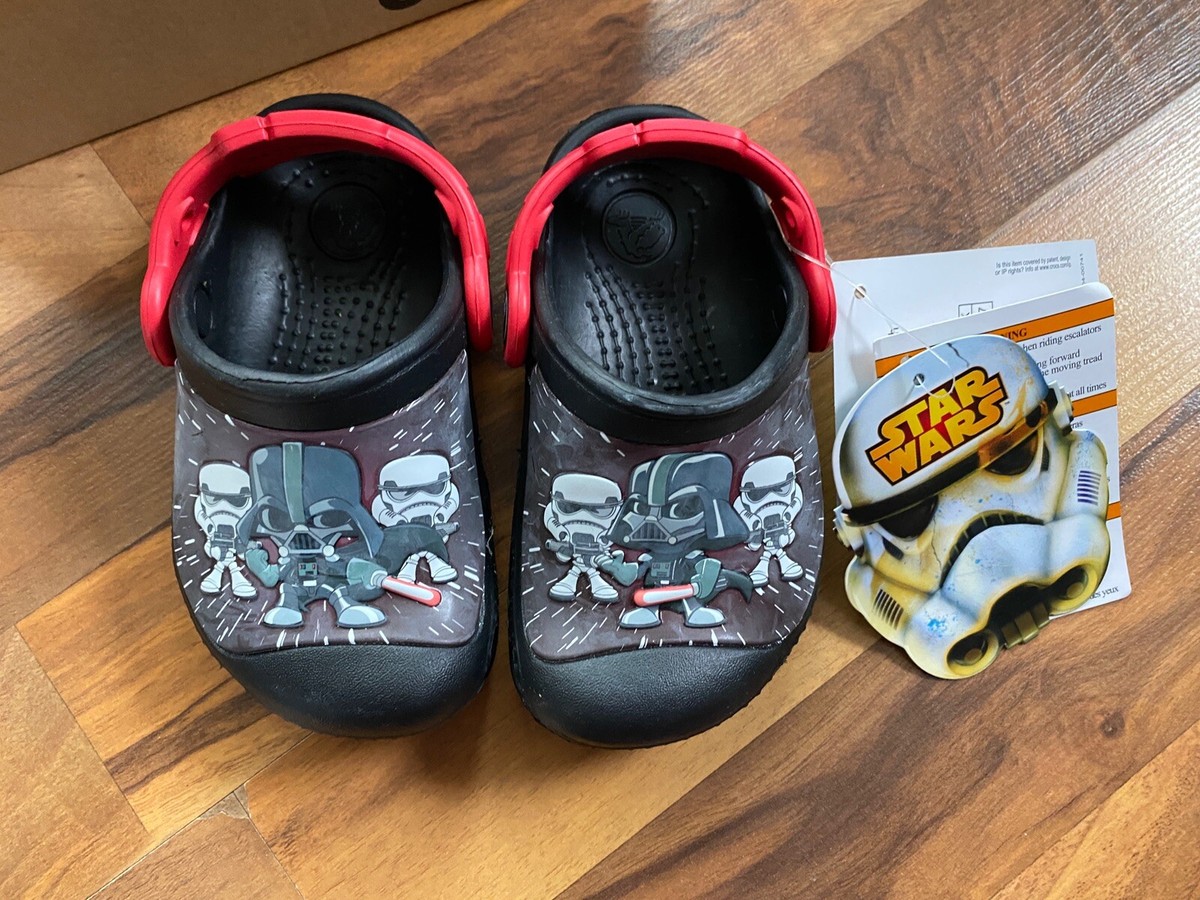 Toddler Crocs Star Wars Darth Vader Clog Black Size: C 6/7 NIB NWT