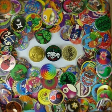 Lot of 200 Pogs / Milk Caps + 3 Slammers! 1990s Retro Nostalgia! Mix Unbranded
