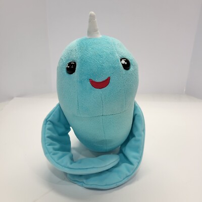 Fingerlings Nikki Light Green-Blue Glitter Interactive Plush Narwhal WowWee 14''