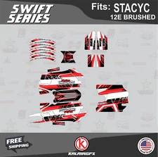 Graphics Kit for  STACYC 12E Brushed Swift-red