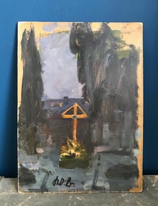 Olskizze Werner Berg 1904 1981 Monogramm Wb Karnten Expressionismus Ebay