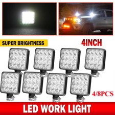 2410x 80w Led Work Light Truck Offroad Tractor Flood Lights 12v Square 4 Inch