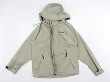 Tenson Mens Beige Windbreaker Jacket Size S Zip - Logo Vintage