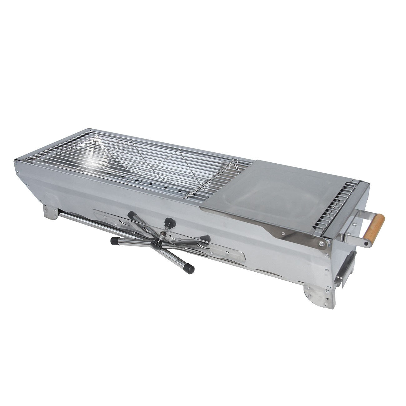 Stainless Steel Charcoal Grill Kebab BBQ Portable Long Mangal +10 FREE