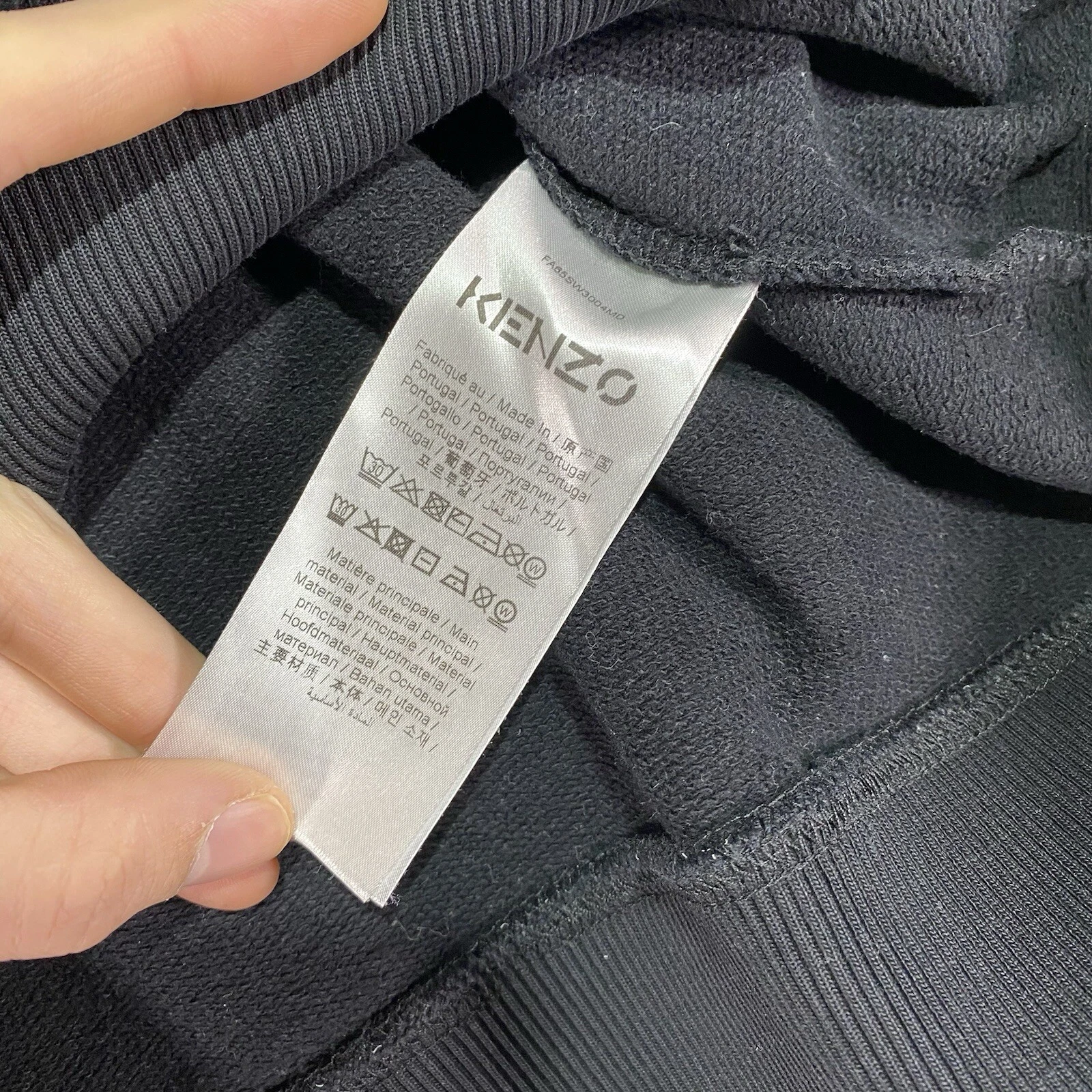 Felpa Kenzo Classic Logo Hoodie Uomo Taglia Large Nera Manica Lunga