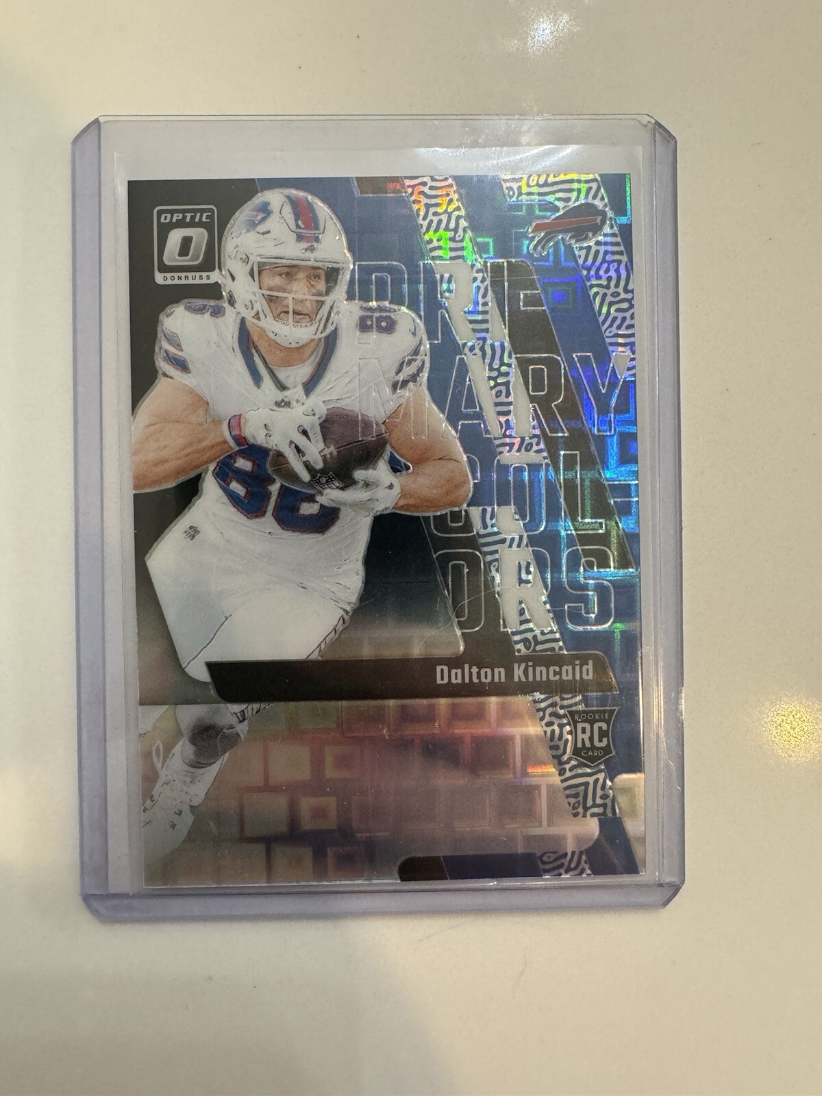 2023 Optic Football Dalton Kincaid Primary Colors Black Pandora /25