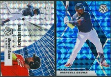 2021 Panini Mosaic Marcel Ozuna #187 Reactive Blue & Big Fly Silver Prizm #BF3