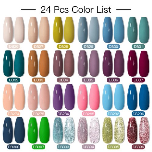 24/25/40/60PCS Smalto Gel UV Led Smalto Nail Art Off Gel Set Gel Unghie - Foto 54 di 82