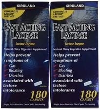 Kirkland Signature Fast Acting Lactase, 2 Pack , 360 Ct Caplets