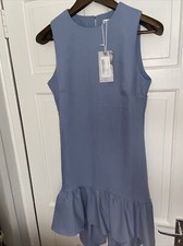 Warehouse Peplum Hem Shirt Dress woman’s Blue UK12