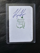 Kevin Kisner  Signed  Masters Augusta National Scorecard #3 BECKETT  COA BL20614