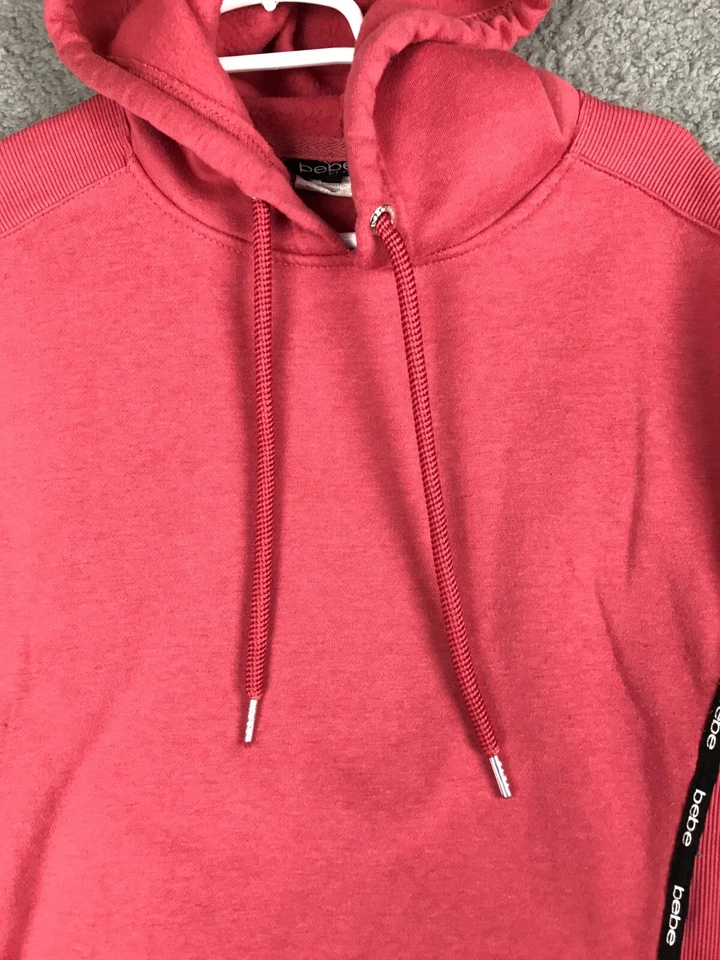 BEBE Sport Mujer Manga Larga Rosa Polar Sudadera con Capucha Talla M Foto 4 de 4