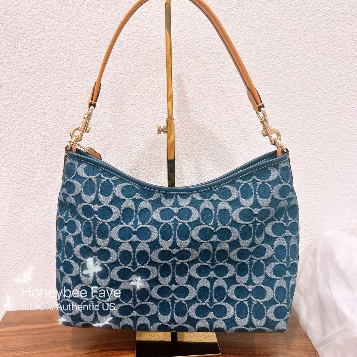 NWT Coach Laurel Shoulder Bag In Signature Denim CY702 | eBay