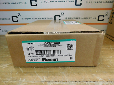 Panduit CJ688TGGR Mini-Com TX6 Plus Jack Module Box of 50 new CSQ