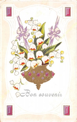 Cpa Fantaisie Gaufrée Good Souvenir - Picture 1 of 2