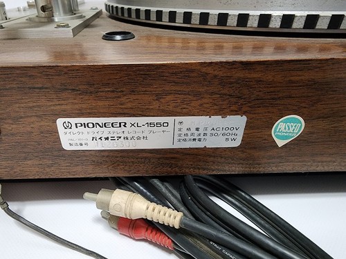 Pioneer XL-1550 Turntable Stereo Record Player Direct Drive with Dust cover - Picture 6 of 6