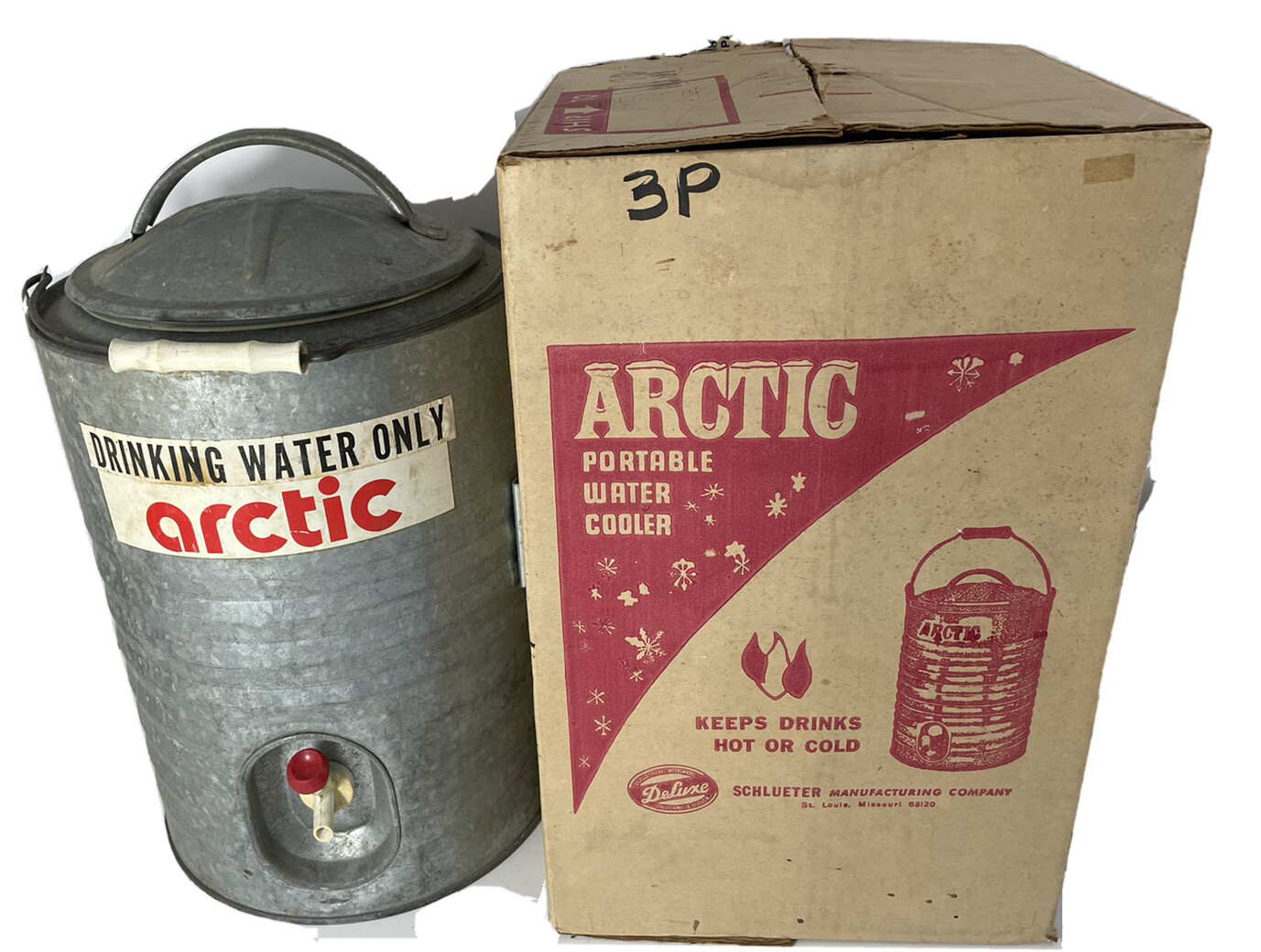 Vintage Arctic Boy 3 Gallon Water Cooler Schlueter of St. Louis