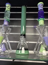 10 inch Heavy Glass Bong Water Pipe Smoking Bong Beaker + 14mm Bowl hookah USA