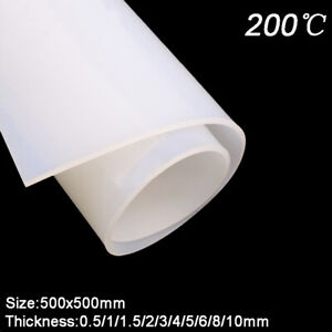 1/2/3/4/5/6mm Thick New Black or White Silicone Rubber Sheet High Temp Plate Mat