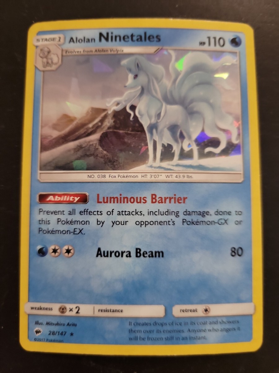 ポケモングッズ147点 Pokemon TCG Card 2017 Burning Shadows - Alolan Ninetales 28/147