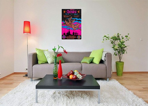 Gemini Zodiac Sign Blacklight Poster 23" x 35" - 第 4/5 張圖片