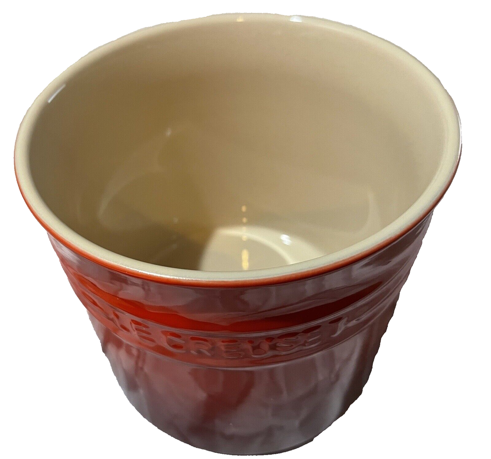 Le Creuset Signature Utensil Crock🎁 ️ Utensil Holder Cerise Color Stoneware NWT eBay