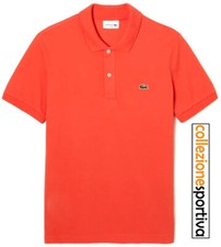POLO LACOSTE SLIM FIT IN PETIT PIQUÈ MANICA CORTA- PH4012-00-02K col.arancione