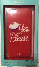 NIB KATE SPADE HYBRID HARDSHELL CASE IPHONE 6 P CUPCAKE YES PLEASE CELL PHONE