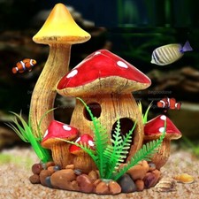 Aquarium Decoration Mushroom Ornaments Fairy Resin Articraft For Fish Tank Home