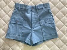 1980s Vintage Women  s Sportif Espa Plus NWT Blue Highwaist Camp Shorts Small