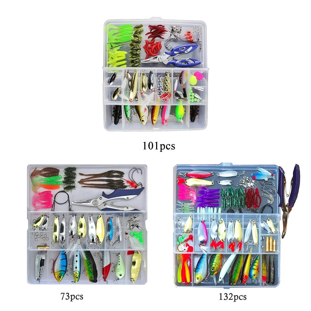 101 Pieces VARIETY Fishing Tackle  Hard Baits Soft Baits Topwater Lures Hooks - Image 6