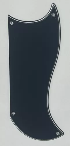 Guitar Parts Guitar Pickguard For Gibson SG Custom 3 Pickup Style 3 Ply Black