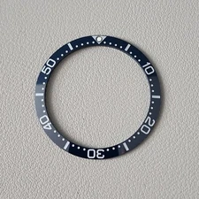 Bezel Insert Dark Blue SKX007 Ceramic / Sloped C3 Low PIP