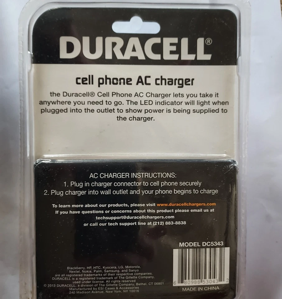 Duracell Cell Phone AC Charger DC5343 - Image 2 of 2