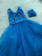 Weissman Dance Costume 9471 I Feel Pretty Blue Dress - Small Adult