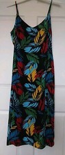 NWT Forever 21 Black Tropical Sun  Spaghetti Strap Dress Size XL